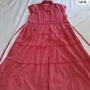 April Cornell Red Maggie Dress, Large